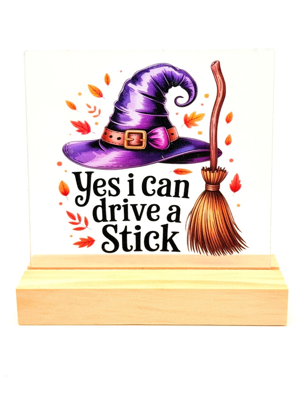 *New* Halloween Humor Acrylic & Wood Desk Sign